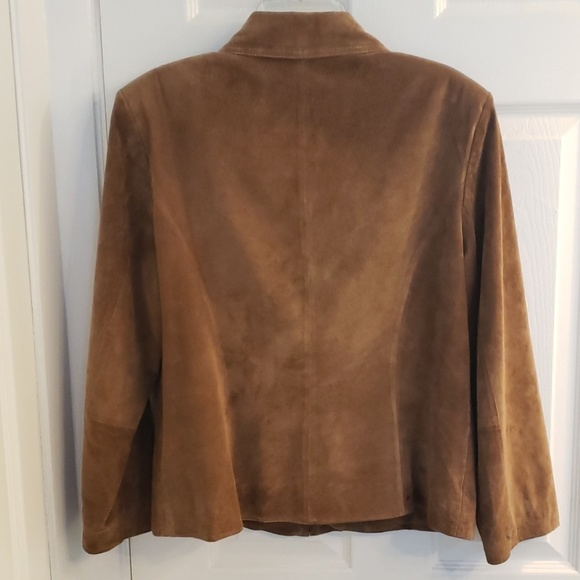 Croft & Barrow Light Brown Suede Zipper Jacket - Picture 2 of 4